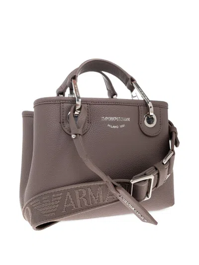 Emporio Armani Xs Shopping Simil Deer In Brown