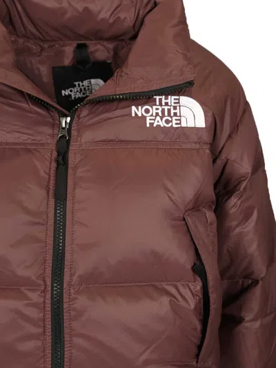 The North Face Nuptse Short Jacket Coats Brown In Burgundy