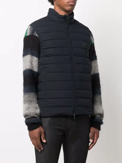 Emporio Armani Nylon Down Vest In Blue