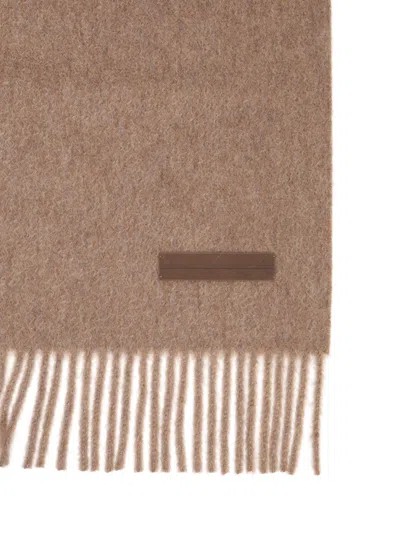 Ermenegildo Zegna Oasi Cashmere Scarf Scarves And Foulards Beige In Brown