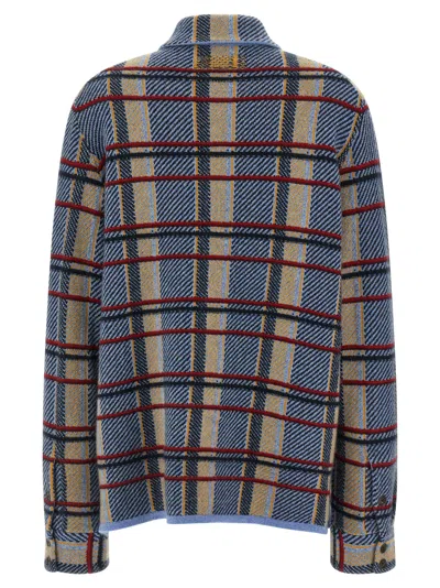 Guest In Residence Plaid Work Shirt Heather Blue Combo In Blue