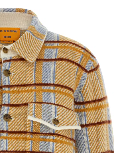Guest In Residence Plaid Work Shirt And Blouse Yellow In Brown