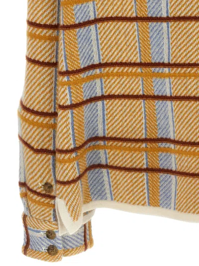Guest In Residence Plaid Work Shirt And Blouse Yellow In Brown