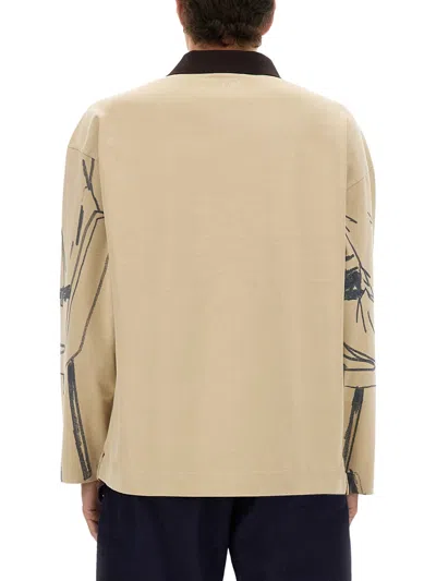 Jw Anderson Rugby Polo Shirt With Print In Neutral