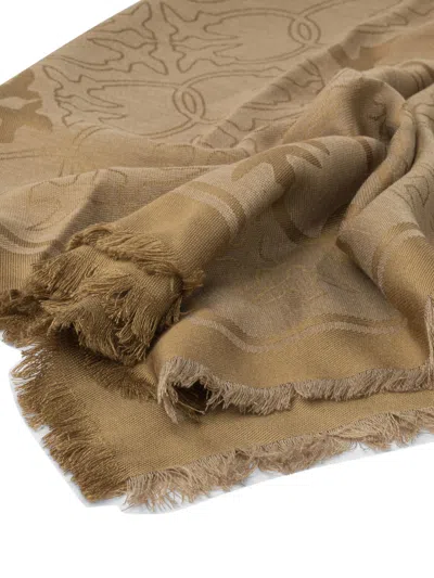 Pinko Scarves Beige In Brown