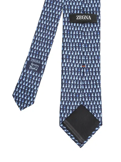 Ermenegildo Zegna Silk Tie Ties And Bow Ties Blue In Blue