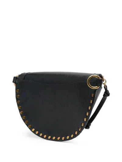 Isabel Marant Half-moon Shaped Leather Bag With Gold-tone Studs