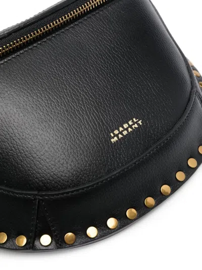 Isabel Marant Half-moon Shaped Leather Bag With Gold-tone Studs
