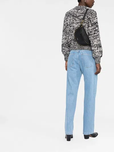 Isabel Marant Half-moon Shaped Leather Bag With Gold-tone Studs