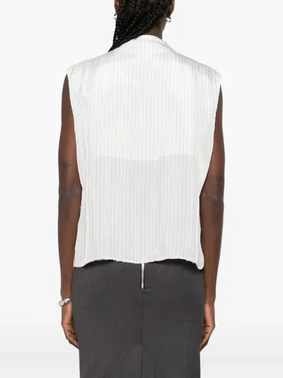 Federico Cina Sleeveless Blouse With Zip Clothing In White