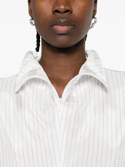 Federico Cina Sleeveless Blouse With Zip Clothing In White