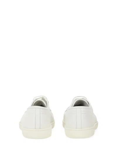 Saint Laurent Gym Low Logo-print Leather Sneakers In White