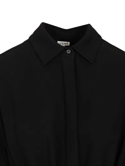 Loewe Stretch Viscose Dress Dresses Black In Black
