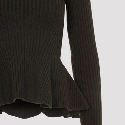 Max Mara Ribbed Wool Cashmere Turtleneck Sweater In Animal Print