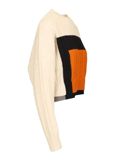 Loewe Textured Wool Sweater Knitwear Multicolor In Neutral