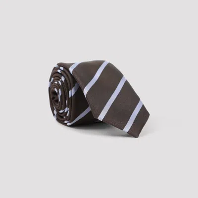 The Frankie Shop Lene Striped Tie In Black