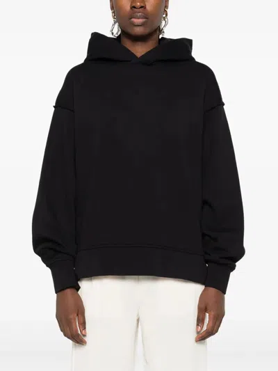 Federico Cina Tortellino Recipe Cotton Hoodie Clothing In Black