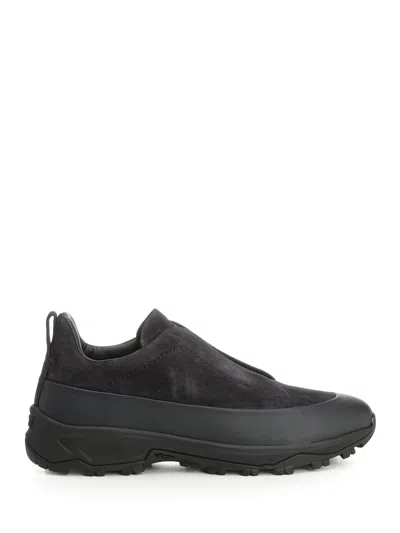 Ermenegildo Zegna Triple Stitch Monte Low Top Sneaker Sneakers Black In Black