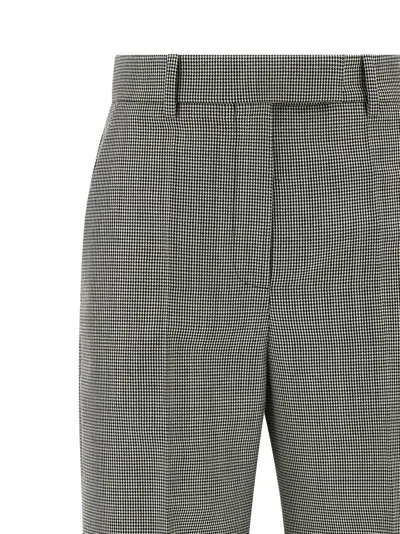 Valentino Blackwhite Houndstooth Pants In Gray