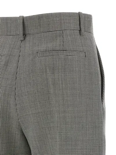 Valentino Blackwhite Houndstooth Pants In Gray