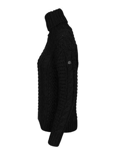 Moncler Genius Moncler X Edward Enninful Tricot Turtleneck Sweater Sweaters And Cardigans Black In Black