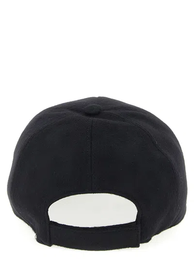 Fendi Cashmere And Wool Cap Featuring Embroidery In Gray