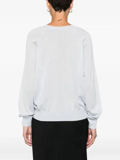 Elisabetta Franchi Wool Blend Tricot V-neck Sweater Clothing In Blue