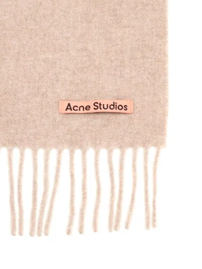 Acne Studios Wool Scarf Scarves And Foulards Multicolor In Neutral