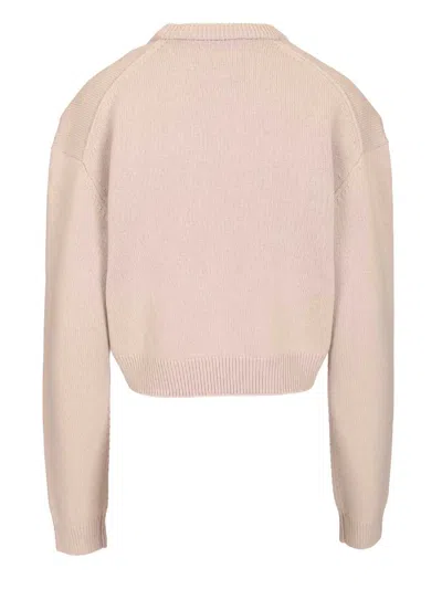 Acne Studios Wool Sweater Knitwear Grey In Pink