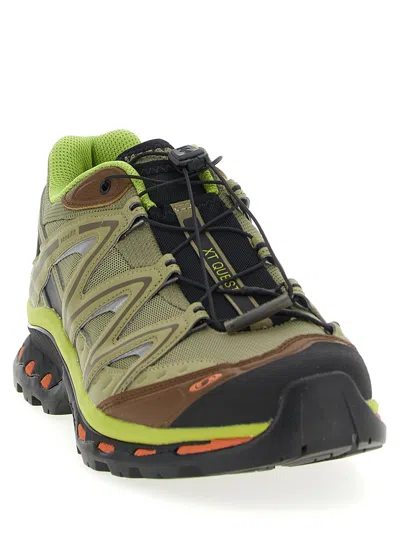 Salomon Rounded Toe Sneakers With Logo-printed Mesh In Multi