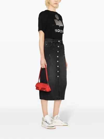 Isabel Marant Étoile Zewel T-shirt With Print In Black