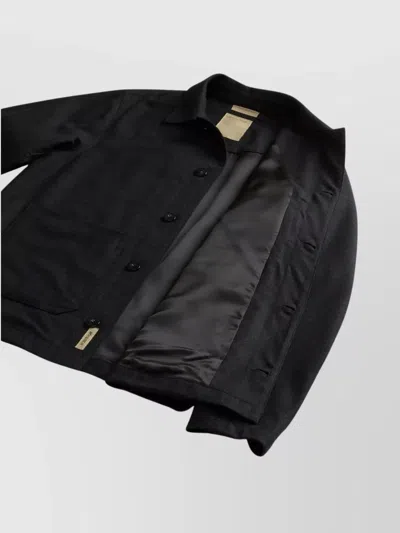 Woolrich Stylish Jacket With Chest And Front Pockets In Black