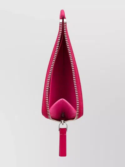 Marc Jacobs Zip Wallet With Keyring And Metal Charm In Pink