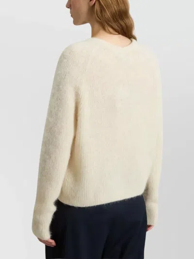 Woolrich Garment-dyed Crew Neck Sweater In Alpaca And Wool Blend In Neutral