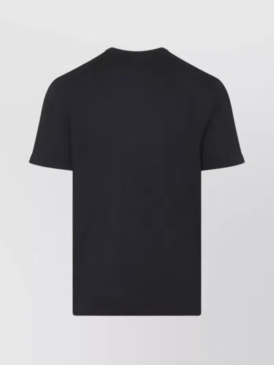 Kiton Short Sleeve Crew Neck T-shirt Design In Black