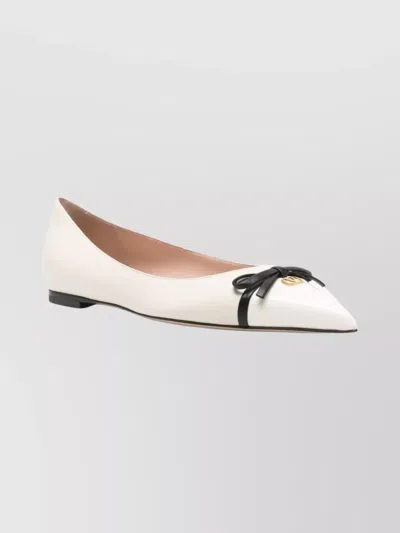 Valentino Vlogo Leather Ballerina Flat In Animal Print