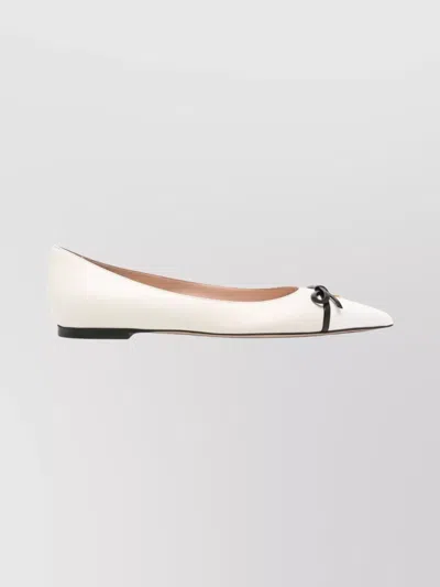 Valentino Vlogo Leather Ballerina Flat In Animal Print