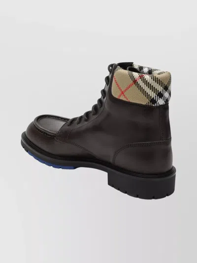 Burberry Brown Leather Amphibian Rogue In Animal Print