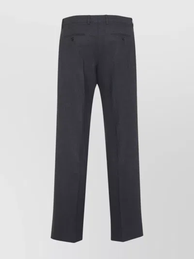 Celine Tailored Pinstripe Trousers Belt Loops In Animal Print