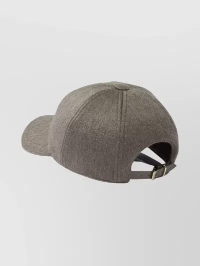 Max Mara Cashmere Wool Blend Trucker Cap In Brown