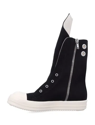 Rick Owens Drkshdw Canvas High-top Sneakers Shark-tooth Sole In Multi