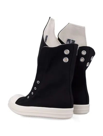 Rick Owens Drkshdw Canvas High-top Sneakers Shark-tooth Sole In Multi