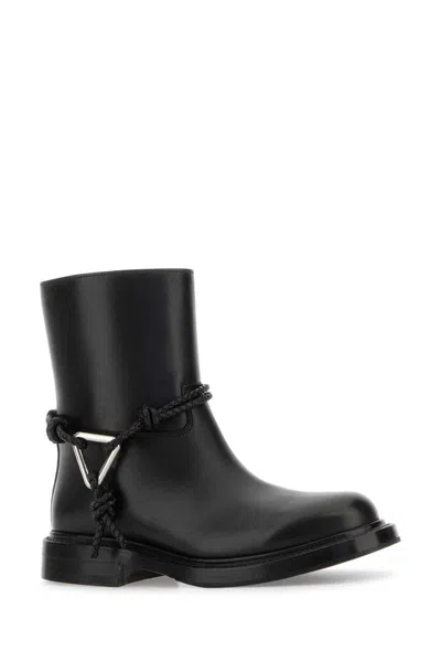 Bottega Veneta James Ankle Boots Featuring Decorative Hardware In Black