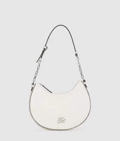 Karl Lagerfeld Moon Shoulder Bag In White