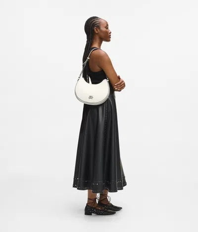 Karl Lagerfeld Moon Shoulder Bag In White