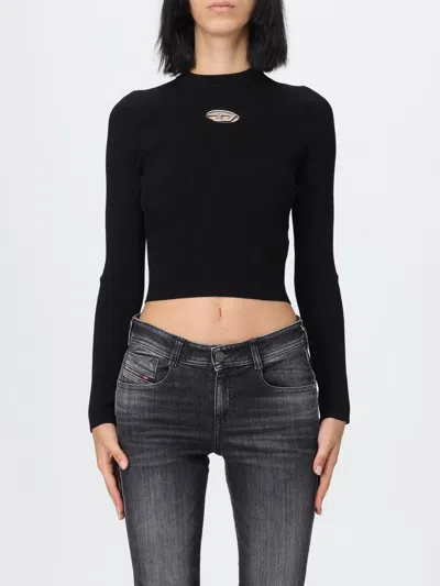 Diesel M-anchor-a Black T-shirt In Black