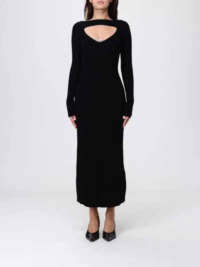 Diesel 'oloni' Ribbed Knit Midi Dress In Black