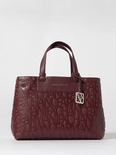Armani Exchange Tote Bag  Woman Color Burgundy In Burgundy