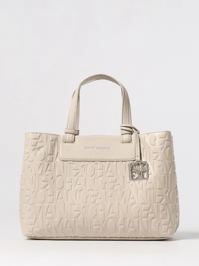 Armani Exchange Tote Bag  Woman Color Yellow Cream In Yellow