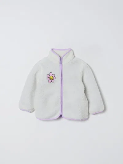 Stella Mccartney Kid - Flower Graphic Fleece Jacket In White